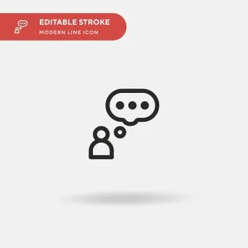 Thinking Simple vector icon. Illustration symbol design template for web mobi Illustrazione stock
