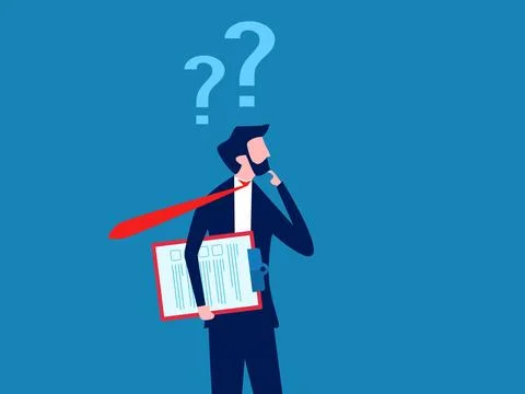 Thinking, solving work Illustrazione stock