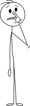 Thinking stick figure Vector Stock-Illustration