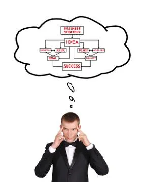 Thinking on strategy Stock Photos