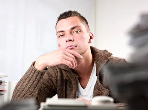 Thinking student Stock Photos