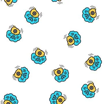 Thinking system vector seamless pattern イラスト素材