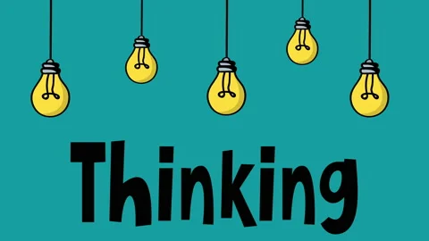 Thinking text concept animation. Stock Footage 229161693