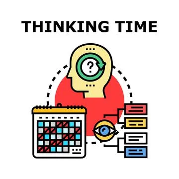 Thinking time concept managing tasks and planning strategy 스톡 일러스트