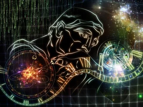 Thinking of Time Stock Illustration
