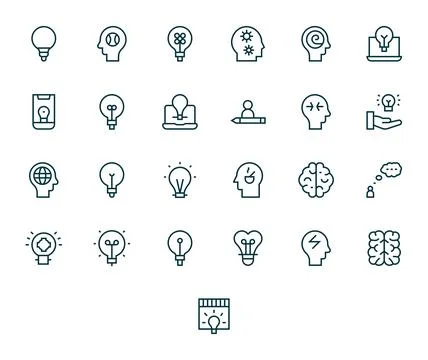 Thinking Ultimate Vector Package with 25 High Resolution Regular Line Detai.. イラスト素材
