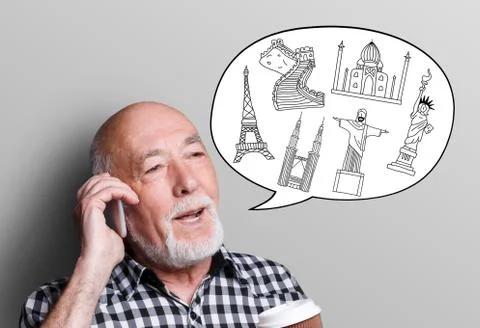 Thinking of vacation concept Stock-Fotos