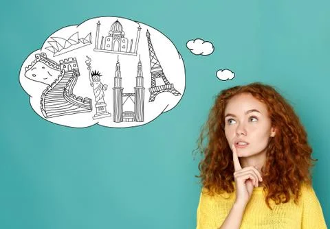 Thinking of vacation concept Foto stock