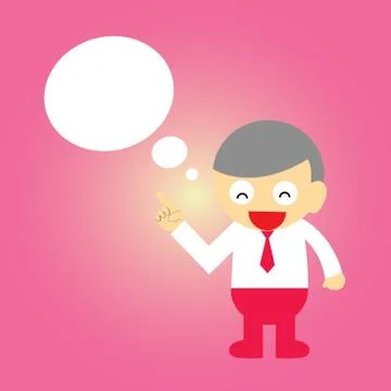 Thinking vector cartoon Illustrazione stock