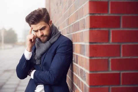 Thinking very hard Stock Photos