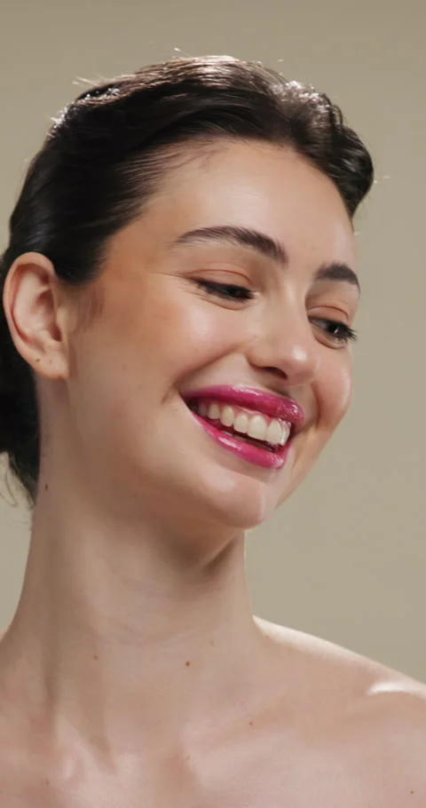 Thinking, woman and dance with makeup for beauty, natural glow and studio Stock Footage 336263323