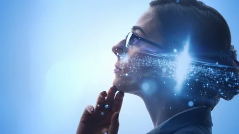 Thinking woman concept. Imagination. Creative. Stock Footage 115933495