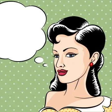Thinking Woman Stock Illustration
