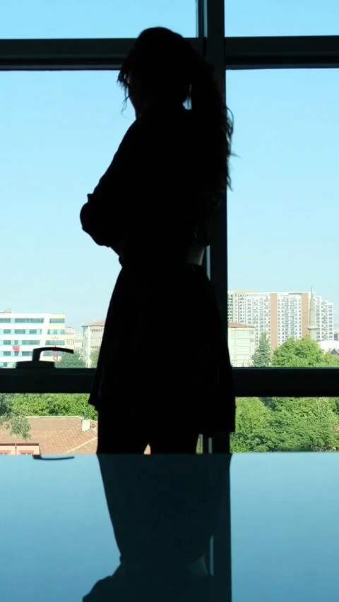 Thinking Woman Vertical Video Stock Footage 334880259