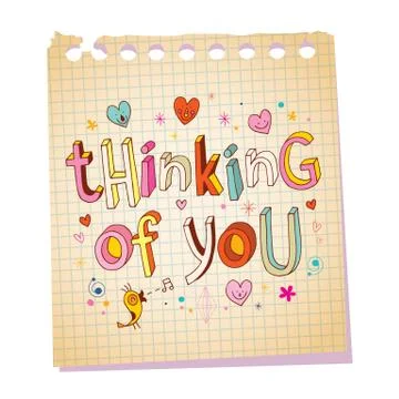 Thinking of you Stock Illustration