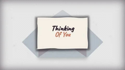 Thinking of you message on a delicate background design Stock Footage 344501913
