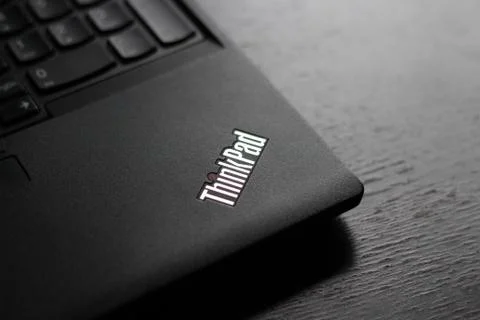 ThinkPad Logo on Laptop Stock Photos