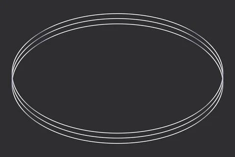 Thinline silver elegant oval frame Minimal shine Art Deco metallic border. Arch Illustrazione stock