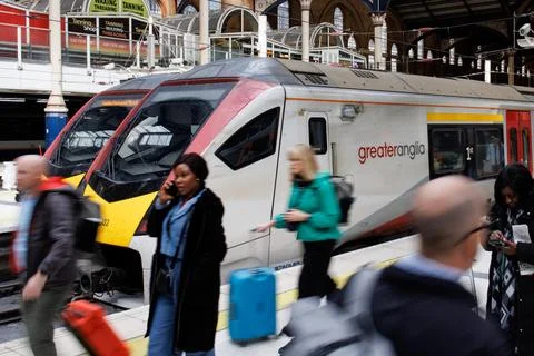 Third and final day of train strikes over pay, London, United Kingdom - 08 Apr 2 Stock Photos