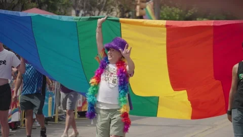 Third Annual Pride in Dallas Parade on Cedar Springs Stock Footage 292069148