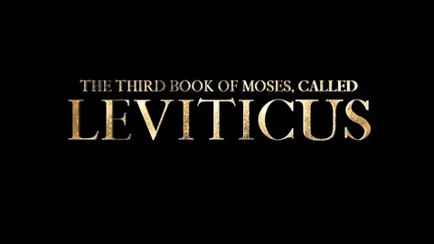 The Third Book Of Moses Called Leviticus + Alpha Channel Stock Footage 85102975