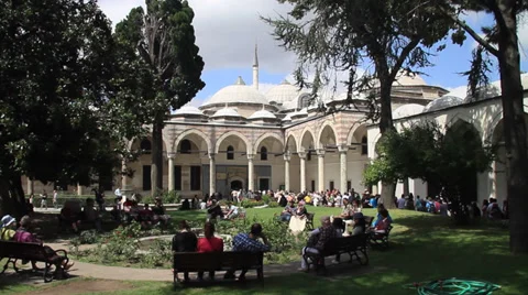 The third courtyard in Topkapi Palace Istanbul Stock Footage 39253129