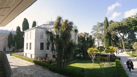 Third Courtyard Of Topkapi Palace, Istanbul, Turkey Stock Footage 90986349