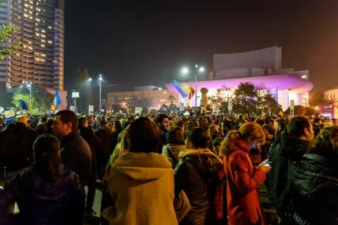 Third Day Of Protest In University Square Against Corruption Stock Photos