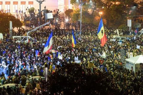 Third Day Of Protest In University Square Against Corruption Stock Photos