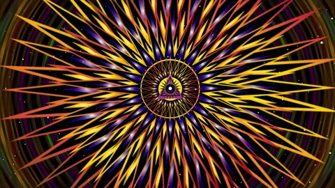 Third eye abstract Mandala Background Vídeos de archivo 216464551