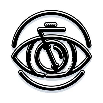 Third eye chakra exploring spiritual intuition and inner vision Stock Illustration