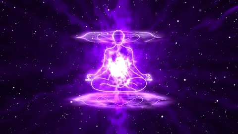 Third Eye chakra meditation and energy balance Stock Footage 169492473