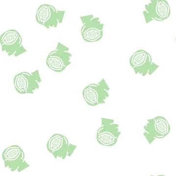 Third eye glyph vector seamless pattern Illustrazione stock