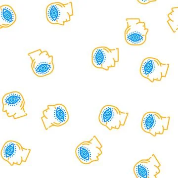Third eye vector seamless pattern Illustrazione stock