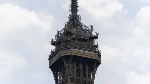 The third floor of the Eiffel Tower Stock Footage 169444030