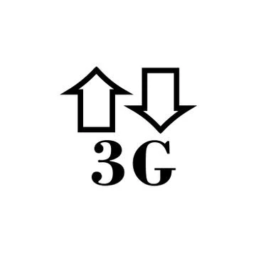 Third generation phone and internet connectivity logotype Illustrazione stock