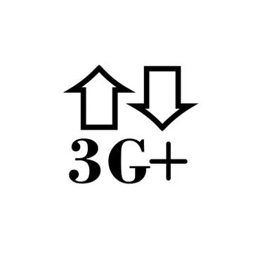 Third generation phone and internet connectivity logotype Stock Illustration