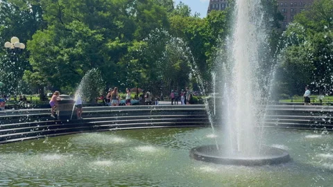 Third Heat Wave affected in New York City in this summer. Stock Footage 279589420