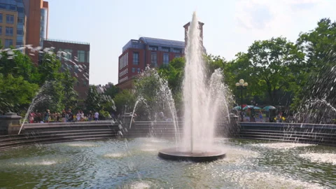 Third Heat Wave affected in Washington Square Park in New York City on 2024 Stock-Footage 279868020