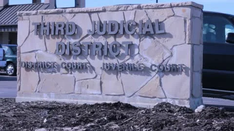 Third Jusdicial District Sign Stock Footage 22039979