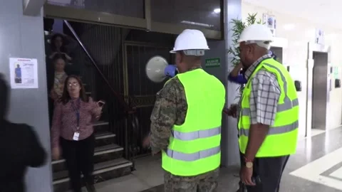 Third National Earthquake Evacuation Drill concludes successfully, Santo Domingo Stock Footage 254035353