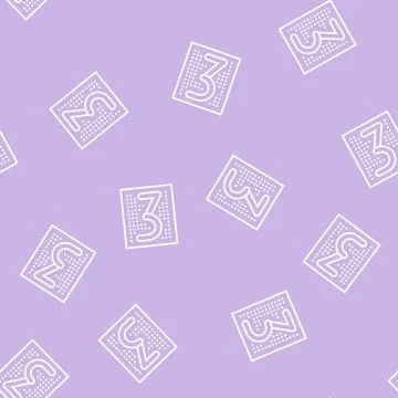 Third number line seamless pattern Illustrazione stock