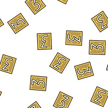 Third number vector seamless pattern Stock Illustration