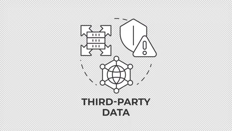 Third party data line concept icon animation 스톡 동영상 337774138