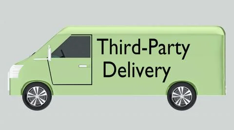 Third-Party Delivery concept Illustrazione stock