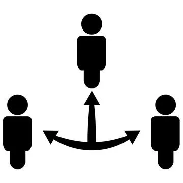 Third party icon on white background. communication symbol. group logo. Stock Illustration