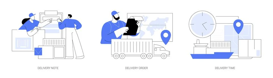 Third-party logistics abstract concept vector illustrations. Stock Illustration