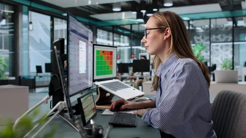 Third Party Risk Manager Reviewing Vendor Compliance Stock Footage 339171674
