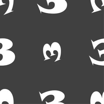 Third place award sign. Winner symbol. Step three. Seamless pattern on a gray ba Stock Illustration