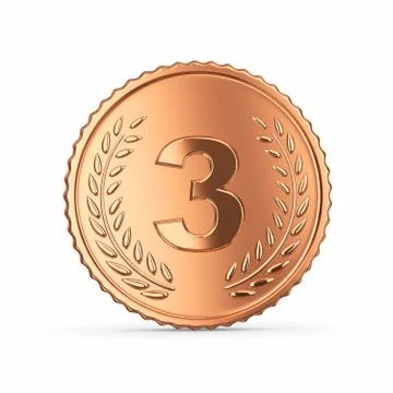 Third place medal Stock Illustration